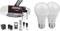 Smart Garage Door Opener with WiFi and Battery Backup, 2 Pack LED Light Bulb 4000K U196659