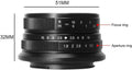 25mm F1.8 APS-C Manual Focus Fixed Lens - Black E63275