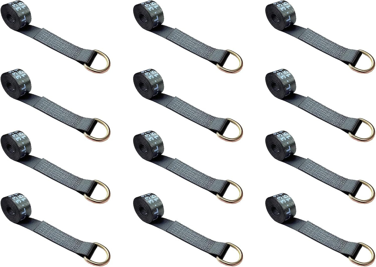 2” x 10’ D-Ring Lasso Strap (Blue, 6 - Pack) Q535