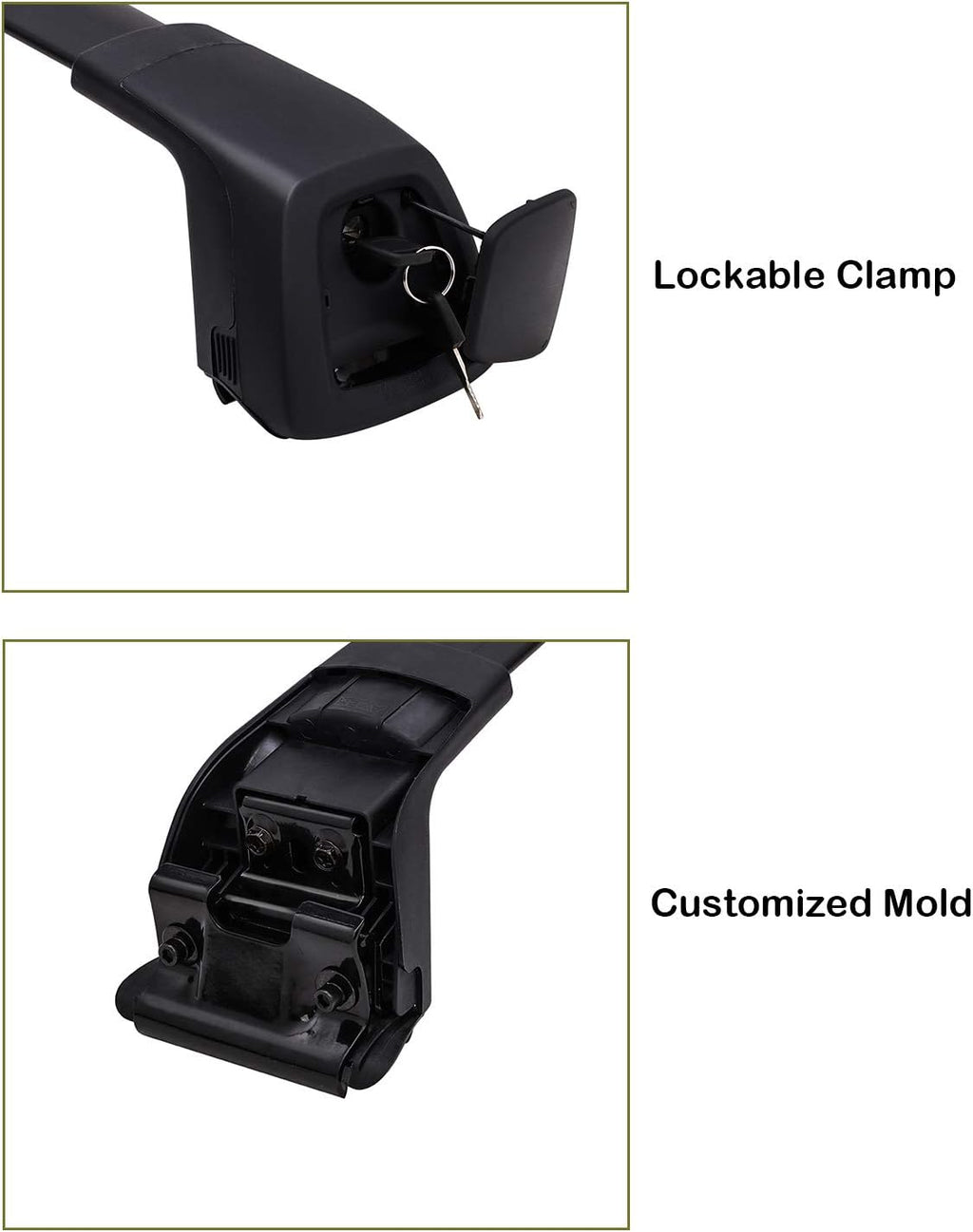 Lockable Roof Rack Cross Bars for Hyundai Palisade 2019-2022 H8821