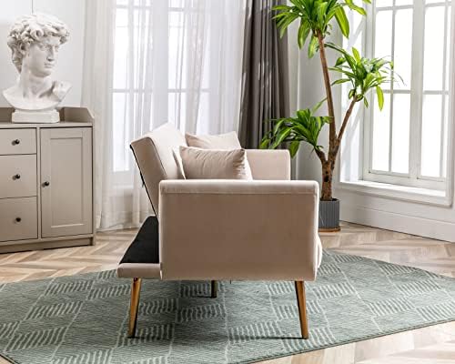 White Teddy Upholstered Futon Sofa Bed with 3 Adjustable Positions X279