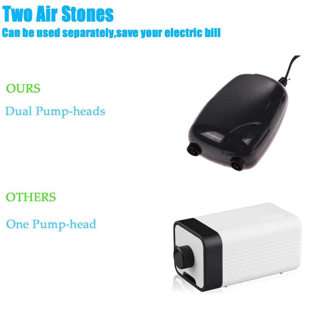 2 Air Bubble Disk Stone Aerator Aquarium Fish Tank Pond Pump Hydroponic Oxygen with 2M Silicone Tube I406892