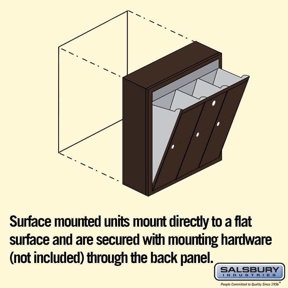 Bronze 3 Door Vertical Mailbox O97090