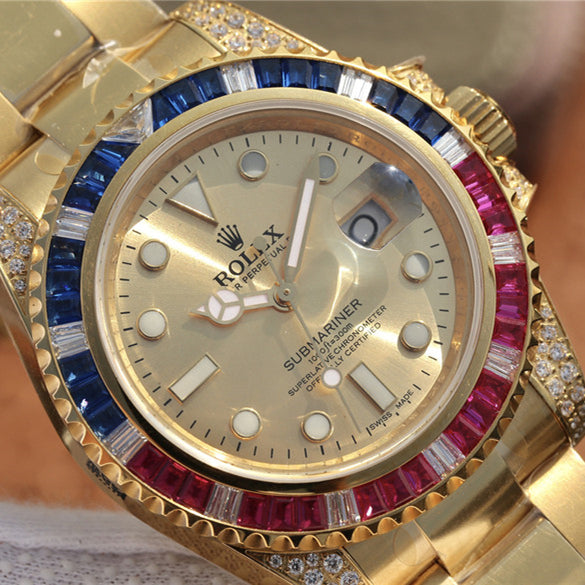 Golden Blue Red Diamond 40mm L6534