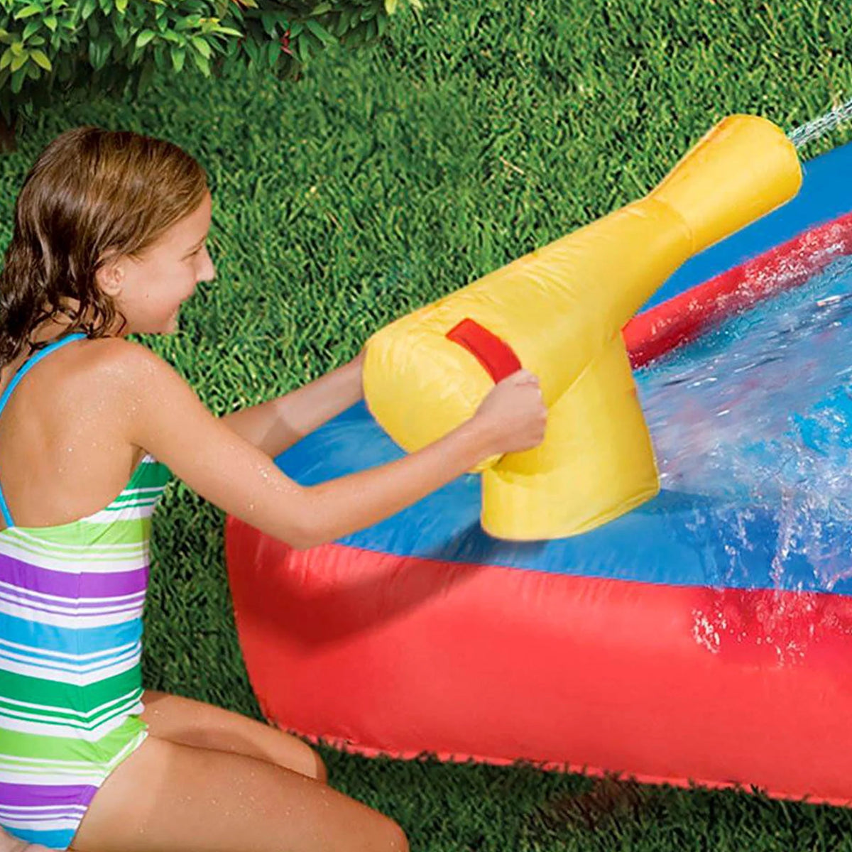 Inflatable Play Water Park with Slides and Water Cannons A924829