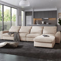 Modern L-Shape Feather Filled Sectional Sofa with Reversible Chaise G36843