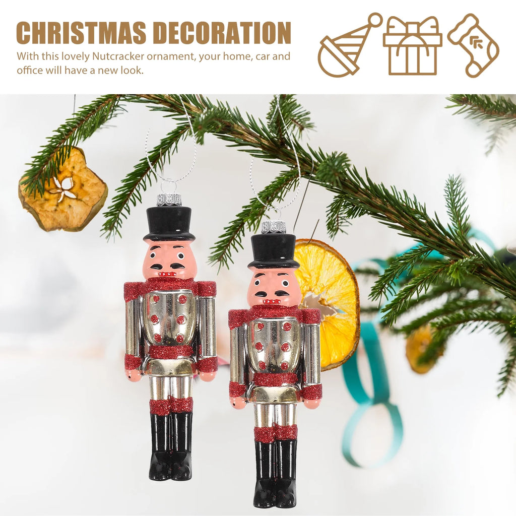6Pcs Plastic Nutcracker Hanging Christmas Decoration V113