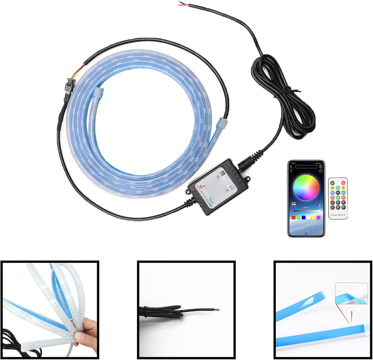 Multicolor Waterproof Car LED Strip Lights B95368