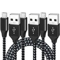 3 Pack Nylon Braided Micro USB Cable A104597