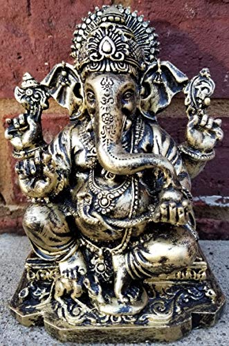6.25" Multicolor Antique Finish Ganesh Statue W8969