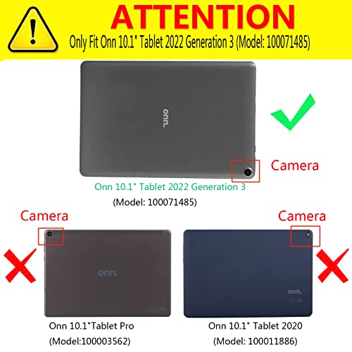 Glitter Rose Folio Leather Cover for Onn 10.1 Tablet E593815