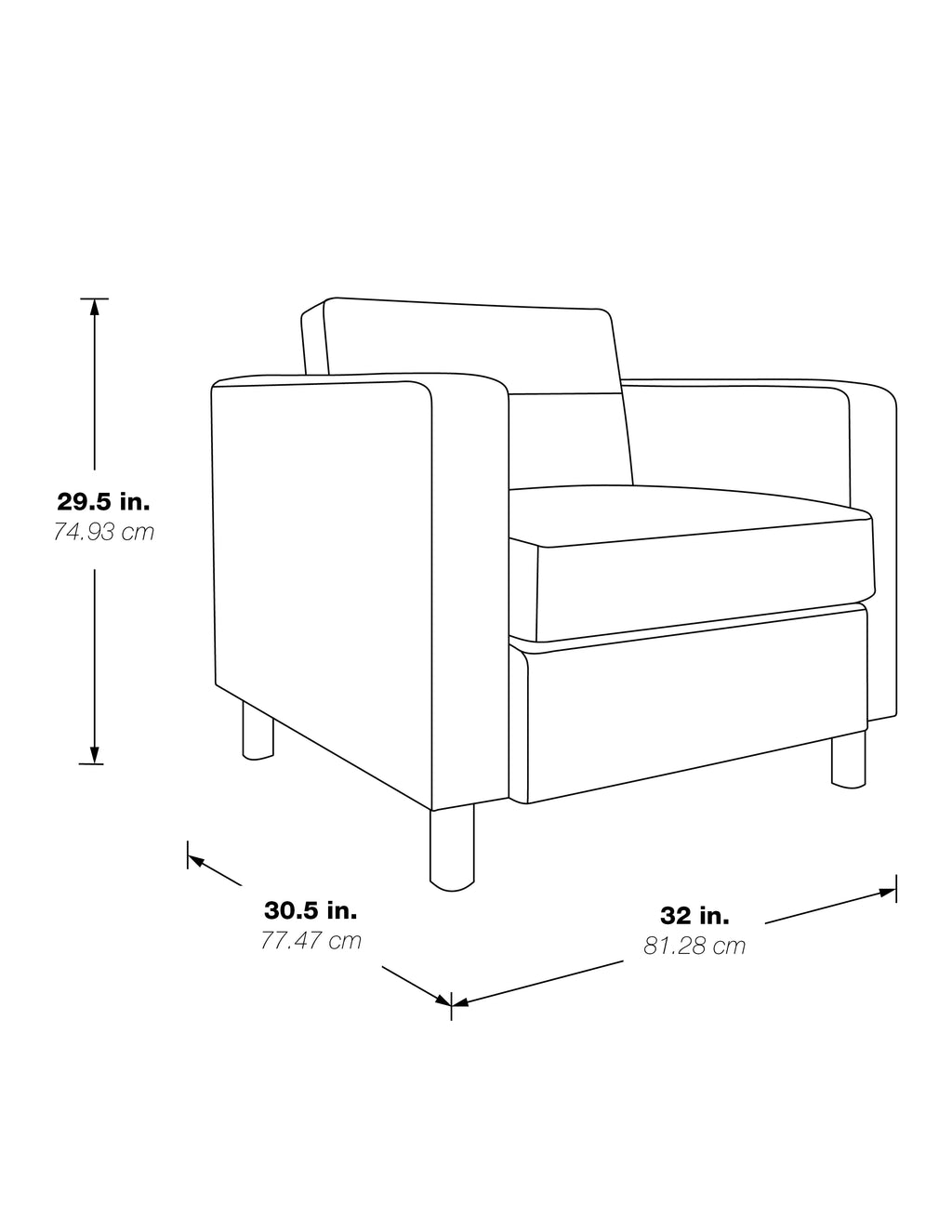 Java Brown Vinyl Armchair V755107