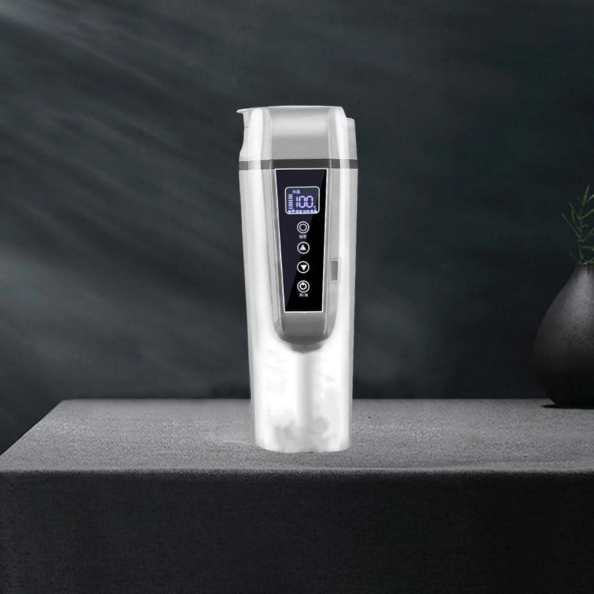 12V/24V Digital Display Heating Cup White L38846