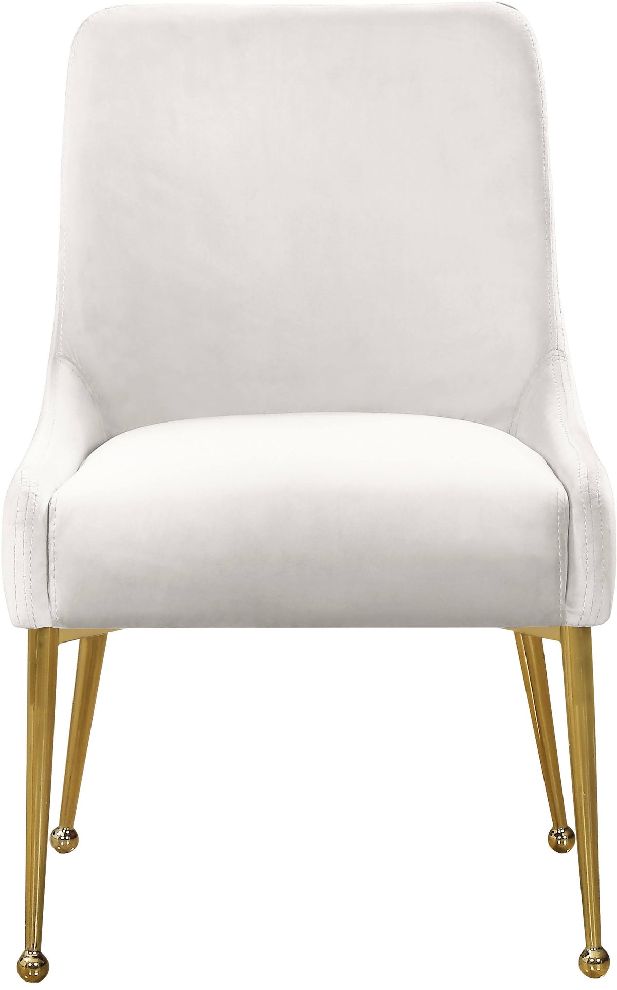 Cream Velvet Dining Chair Set of 2 C7922