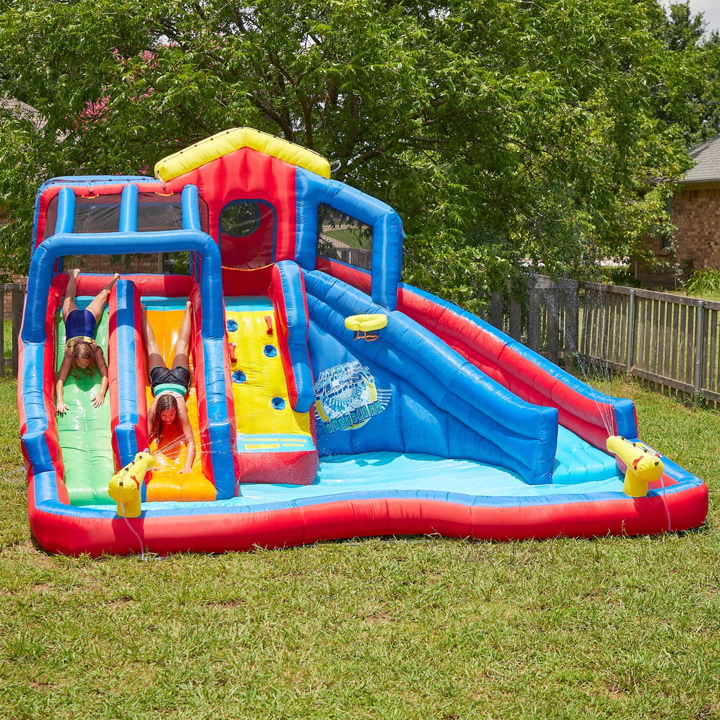 Inflatable Play Water Park with Slides and Water Cannons A924829