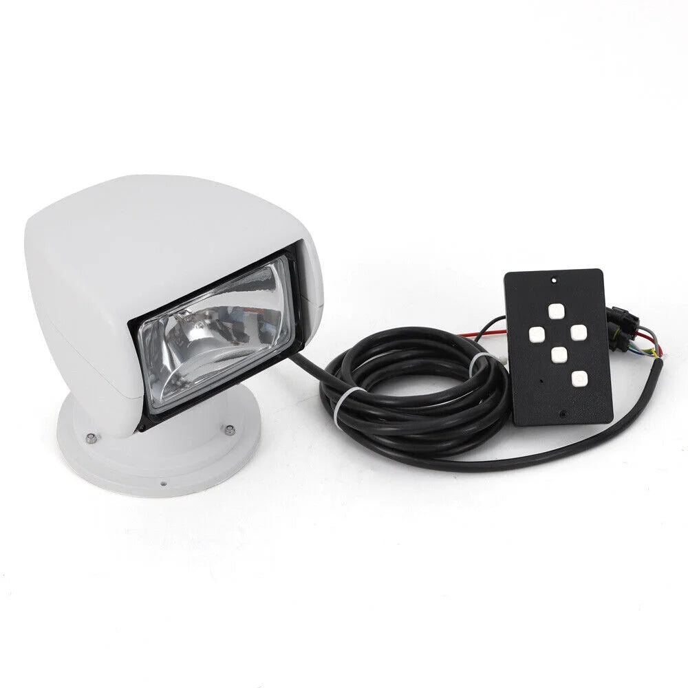 12V 100W Marine Spotlight Remote Control Searchlight 360° Rotate Waterproof G82894