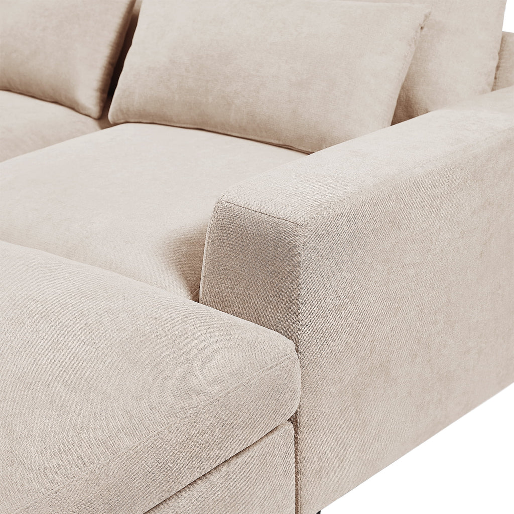 Modern L-Shape Feather Filled Sectional Sofa with Reversible Chaise G36843