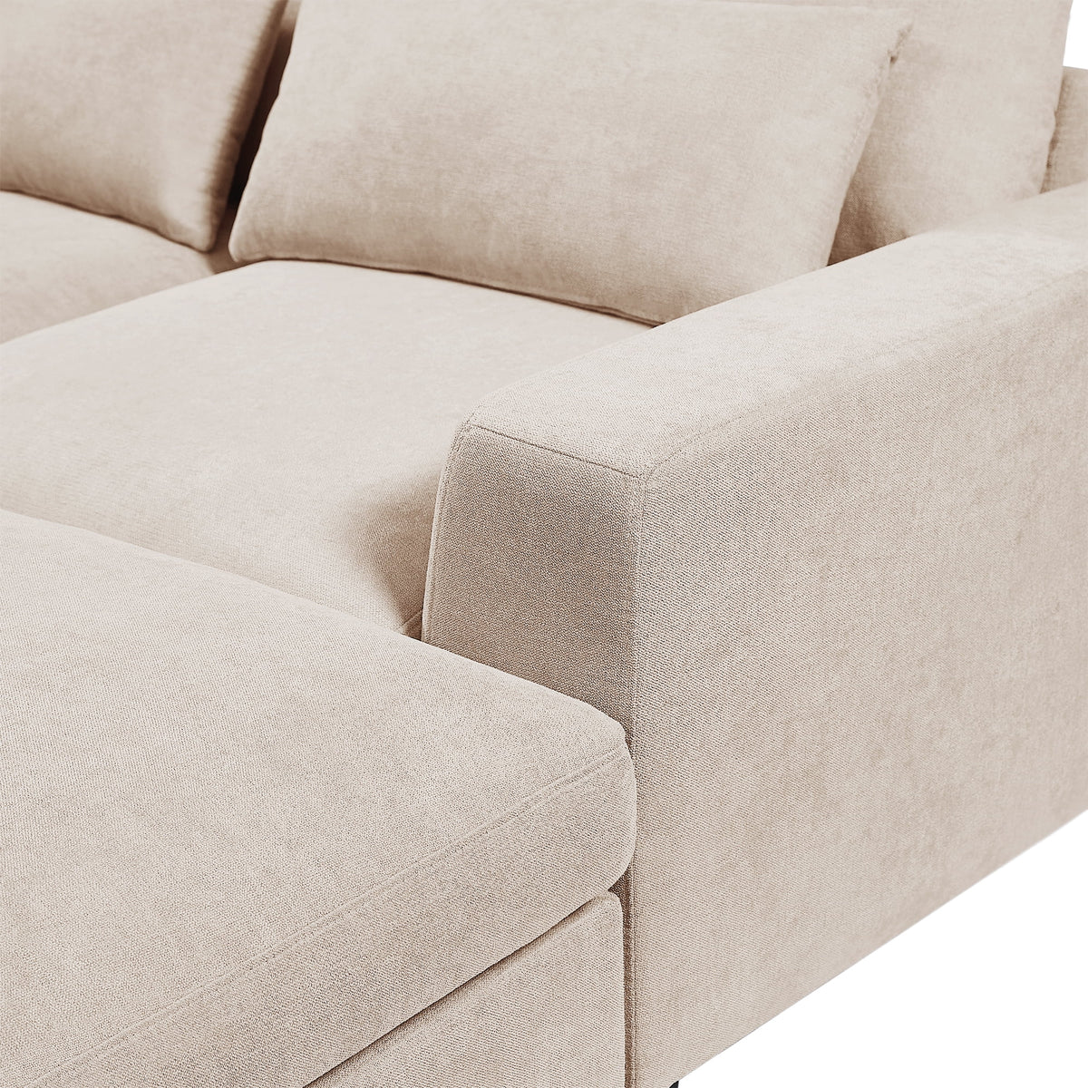 Modern L-Shape Feather Filled Sectional Sofa with Reversible Chaise G36843