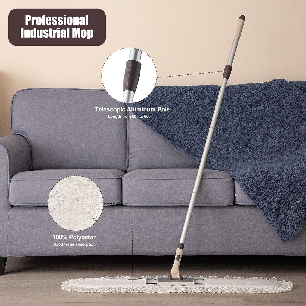 36" Industrial Cotton Dust Mop with Telescopic Handle X676469
