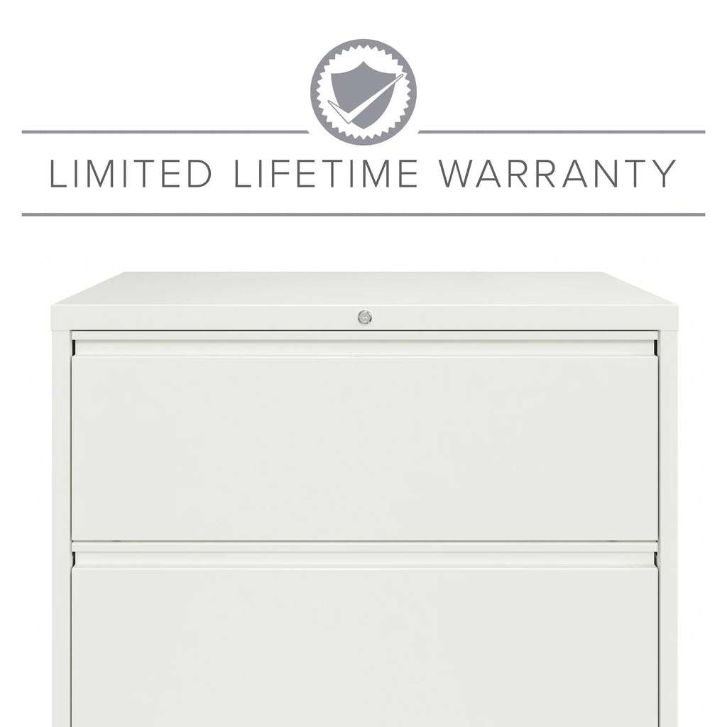36 Inch Wide 4 Drawer Metal Lateral File Cabinet White D45163