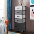 6 Drawer Lingerie Chest Black Gray Z13043