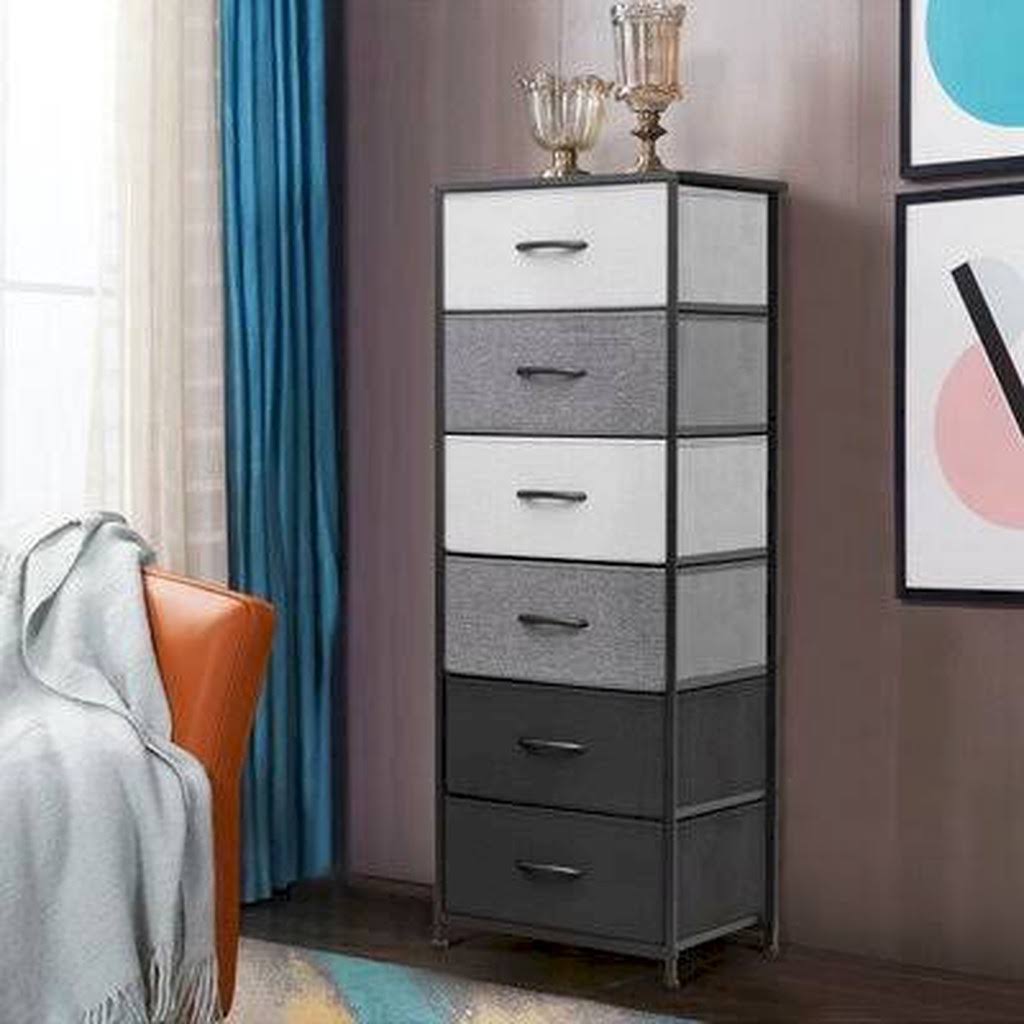 6 Drawer Lingerie Chest Black Gray Z13043