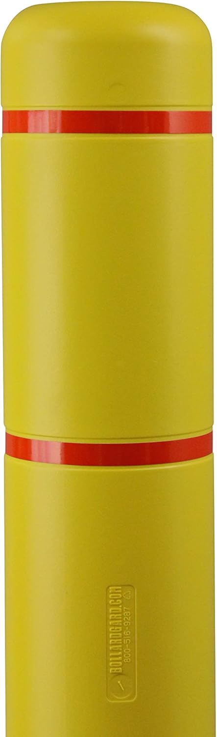 Yellow White Reflective Bollard Cover Pack of 2 S17988