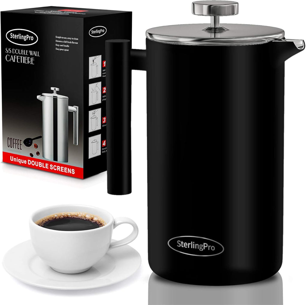 Stainless Steel French Press Coffee Maker 1.75L Pack of 2 X7160