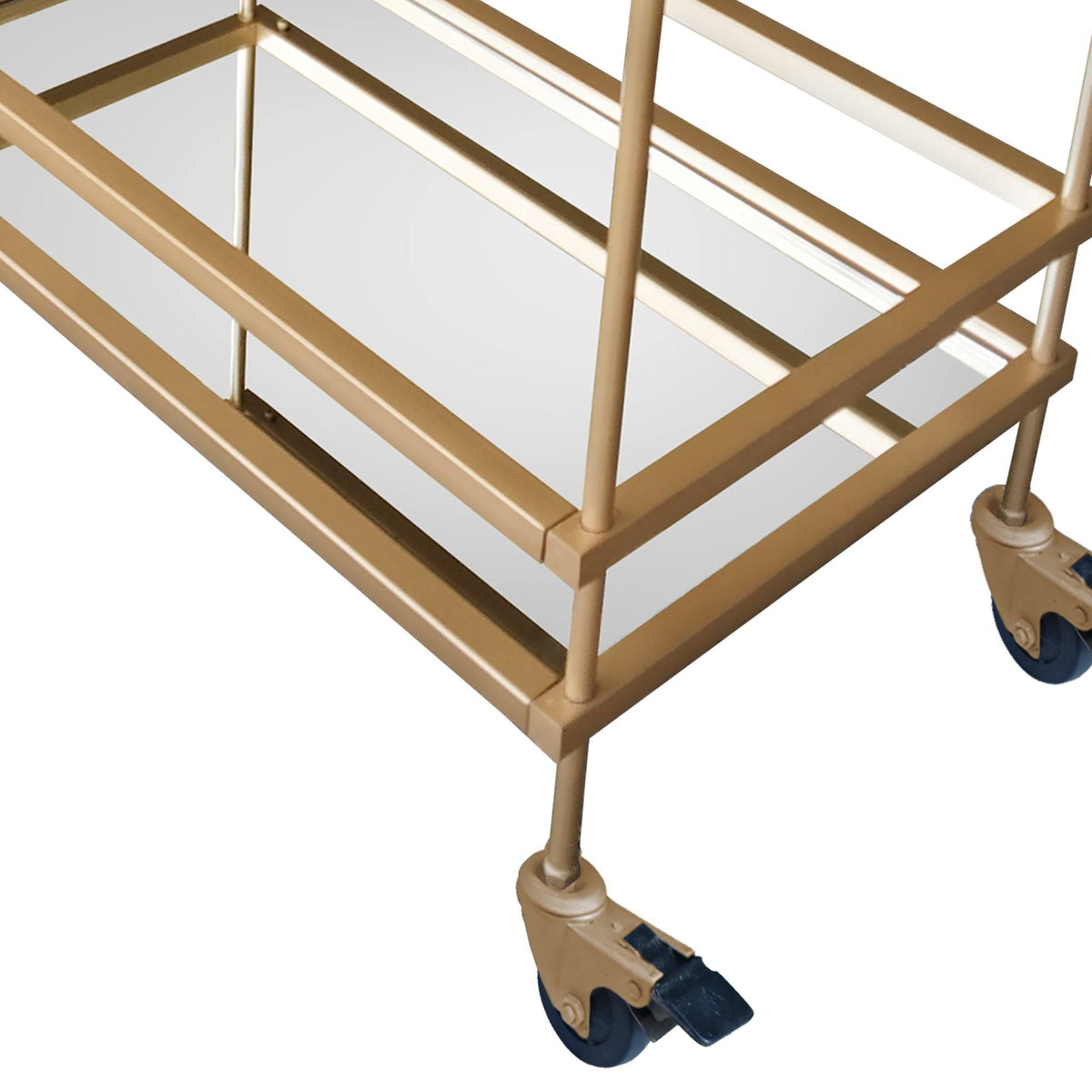 Gold Bar Cart with Two Glass Shelves M67800