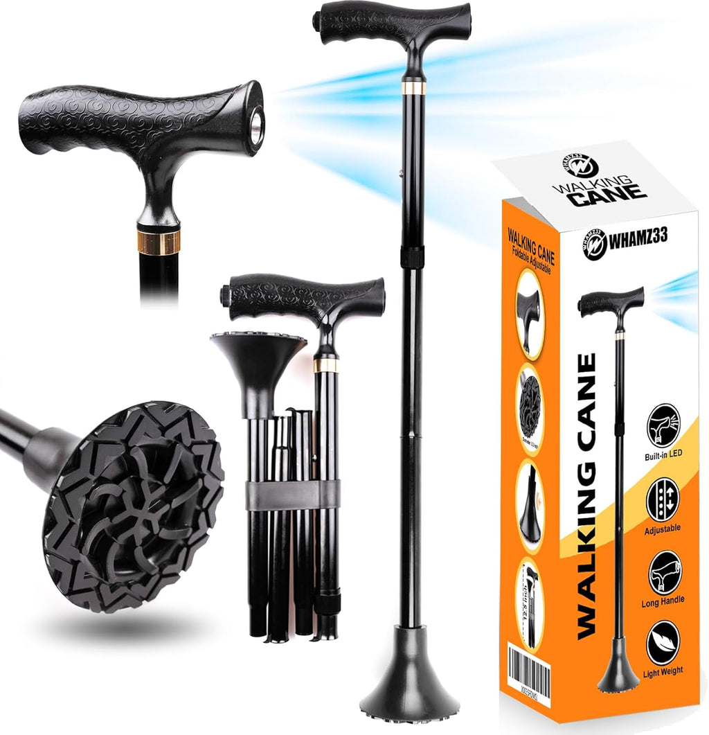 Foldable Lightweight Walking Cane with Light V742413