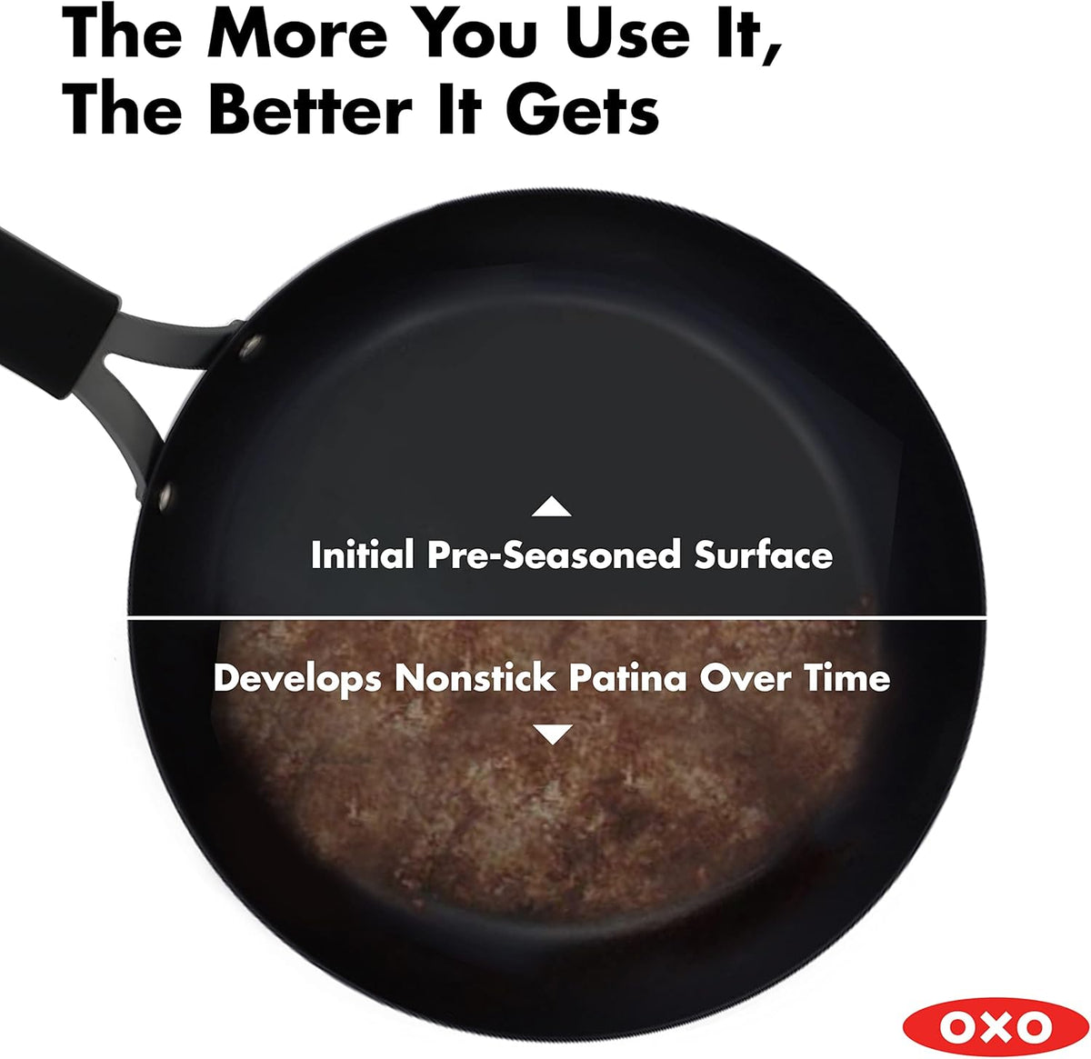 12 Carbon Steel Wok Pan with Silicone Handle Holder K51008