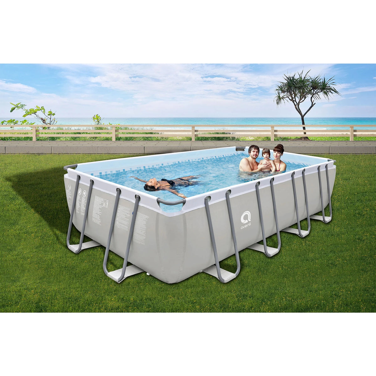 18 x 10 Foot Steel Frame Swimming Pool V22902