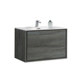 36 in. Wall Mount Ocean Gray Bathroom Vanity R204379