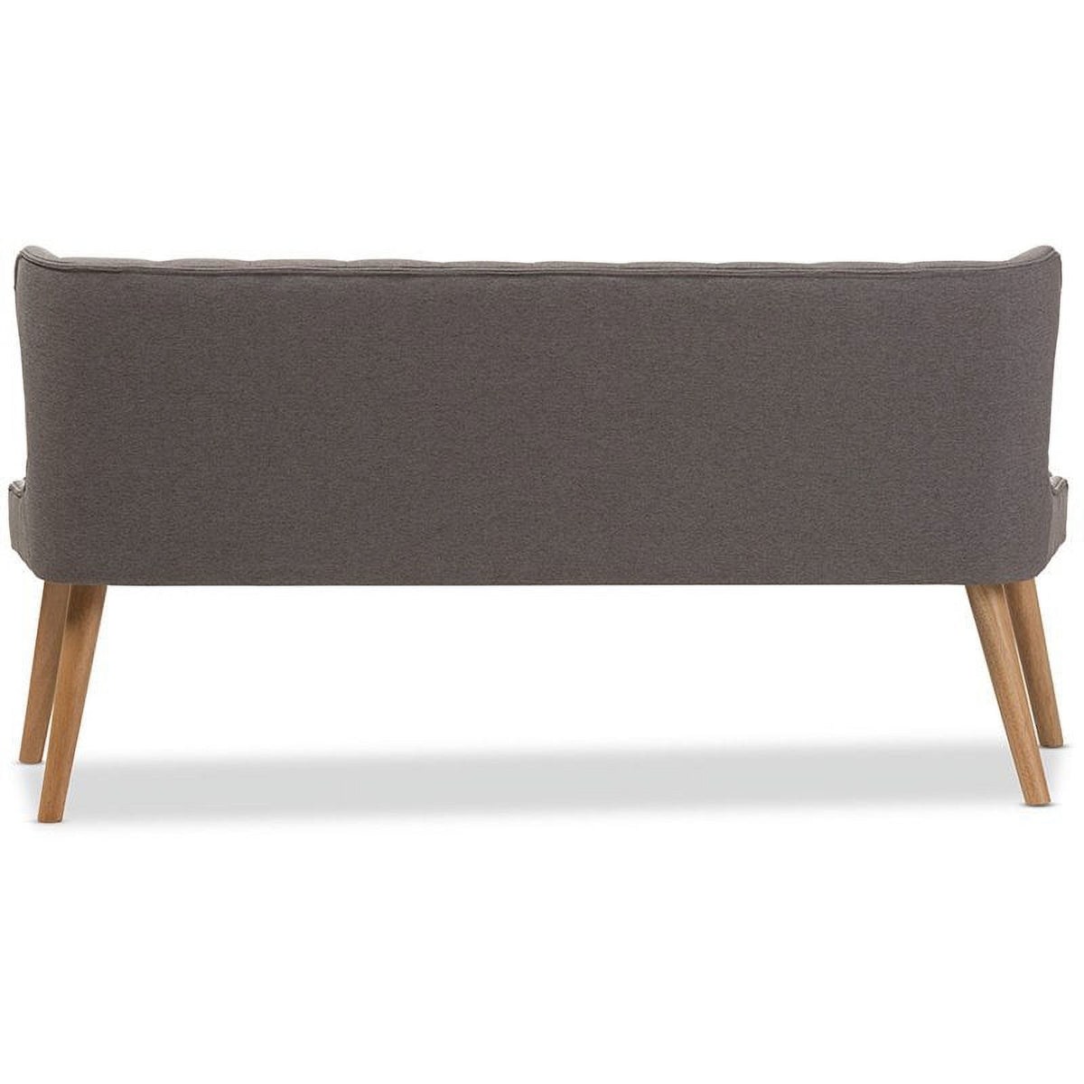 Tufted Wingback Sofa in Gray and Light Brown Q234