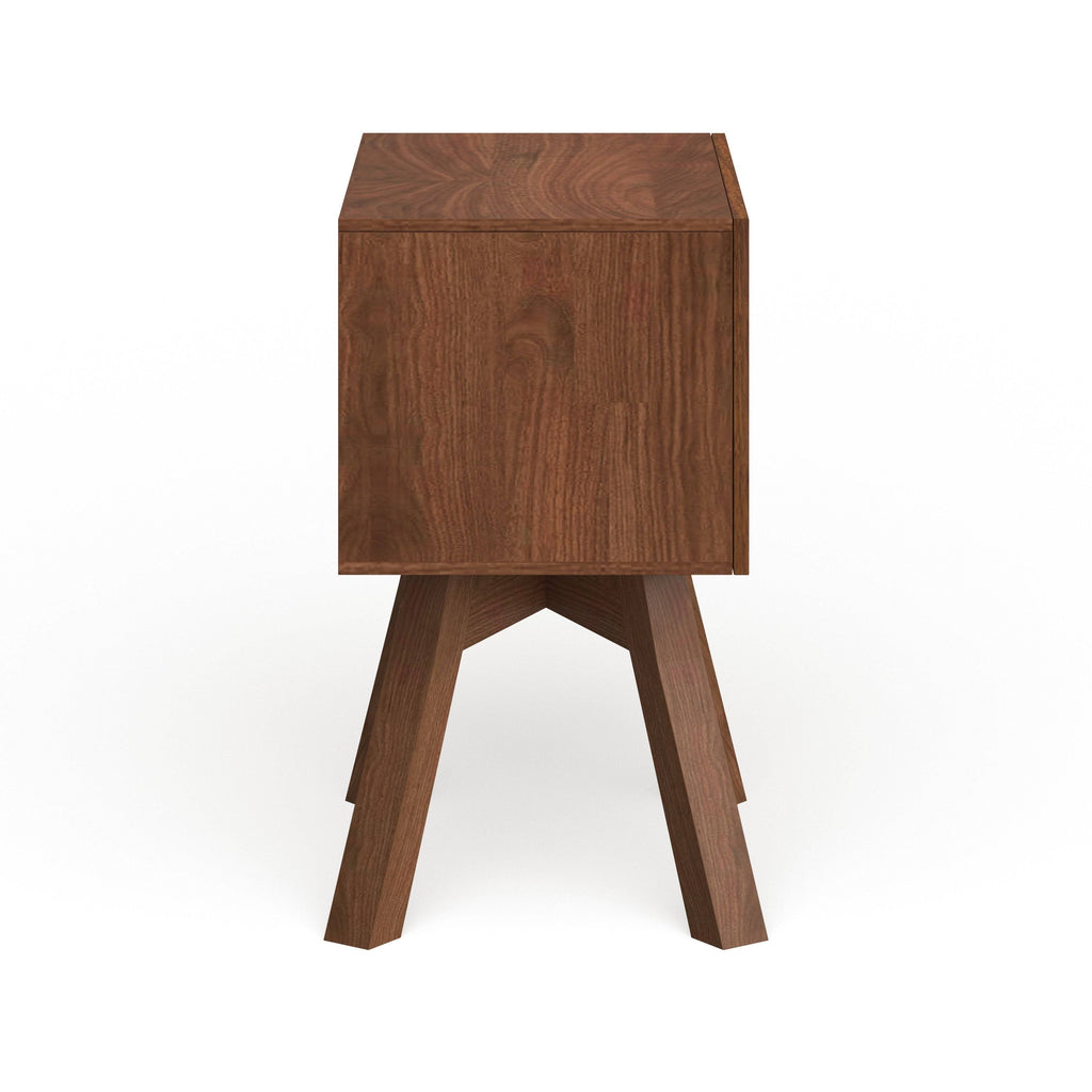 Walnut and White Two-Tone Nightstand S98603