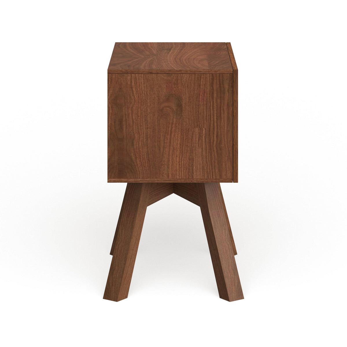Walnut and White Two-Tone Nightstand S98603