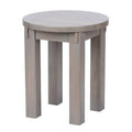 Weathered Gray Wooden Round Side Table X936166