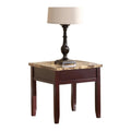 Dark Cherry Faux Marble Top End Table I8852
