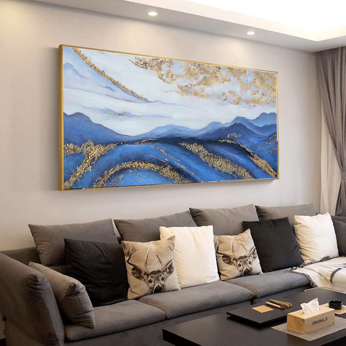 Pink Abstract Canvas Wall Art 28x60 inches C7565