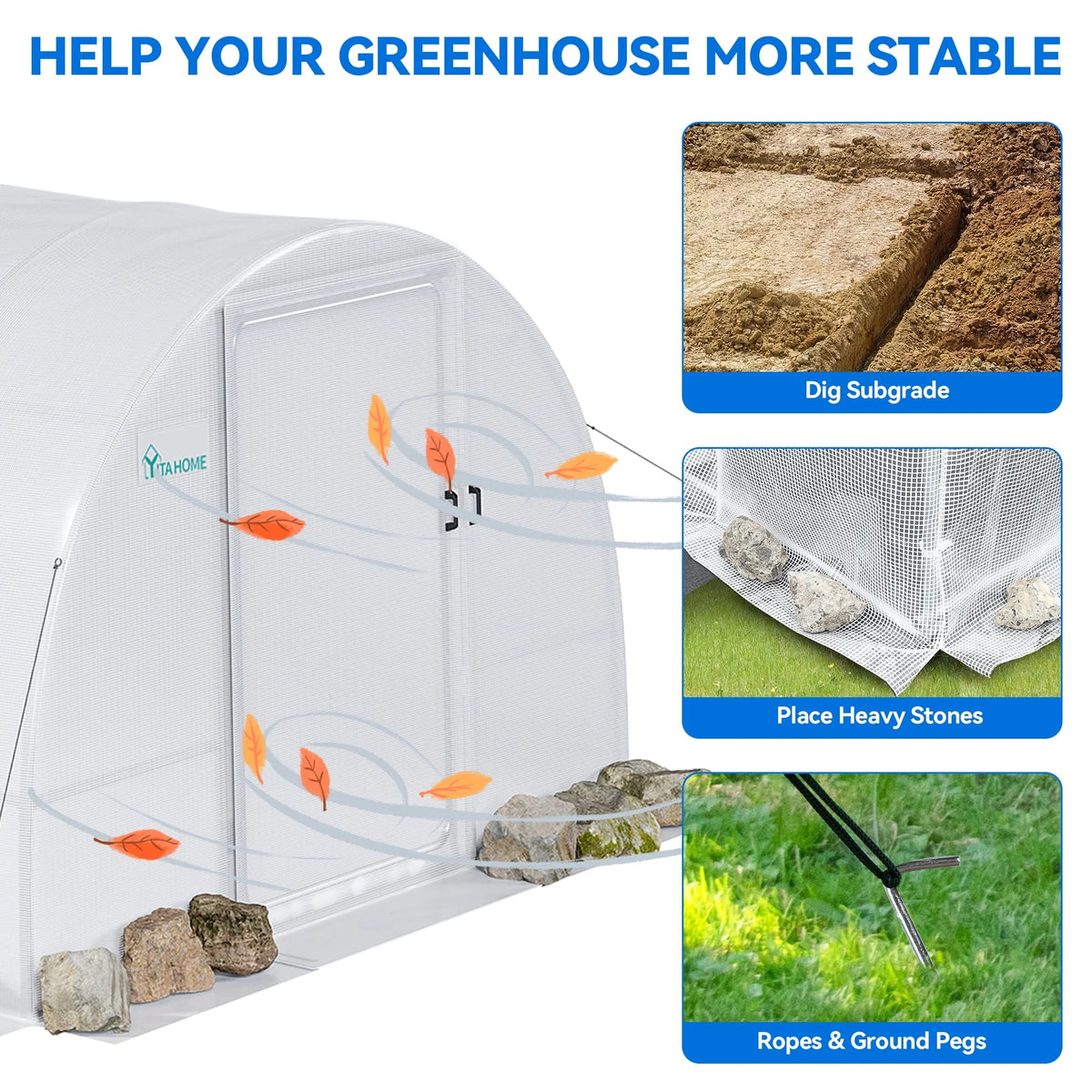 20x10x7ft Heavy Duty Walk-in Greenhouse W9640