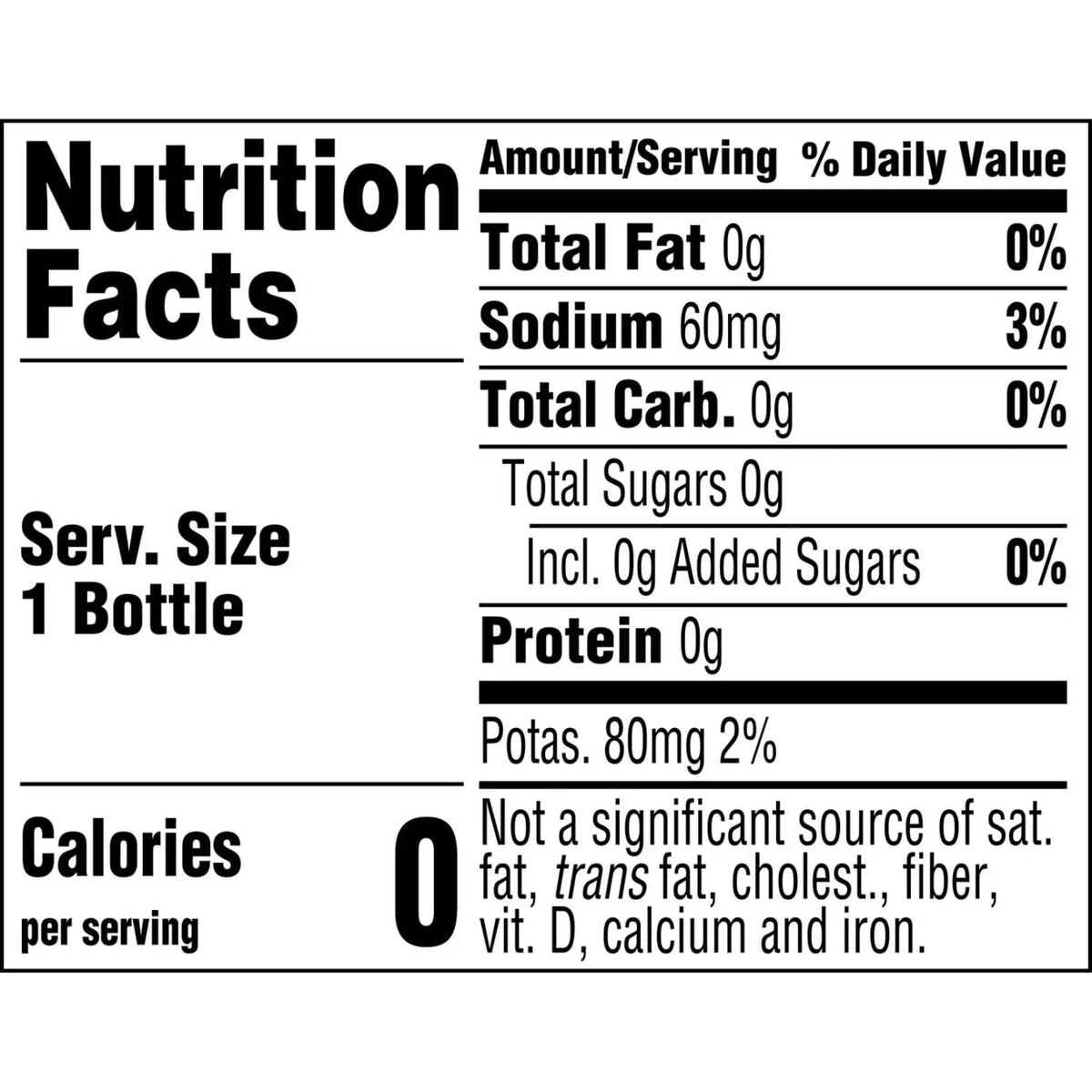 16.9 Ounce 24 Pack Zero Sugar I56975