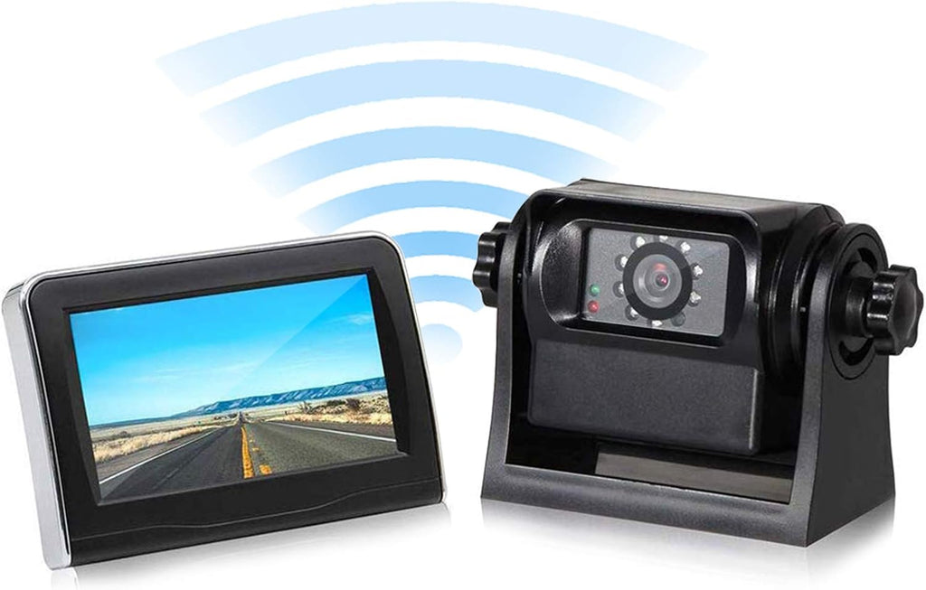 Wireless Magnetic Trailer Hitch Backup Camera with 4.3 inch LCD Monitor M730