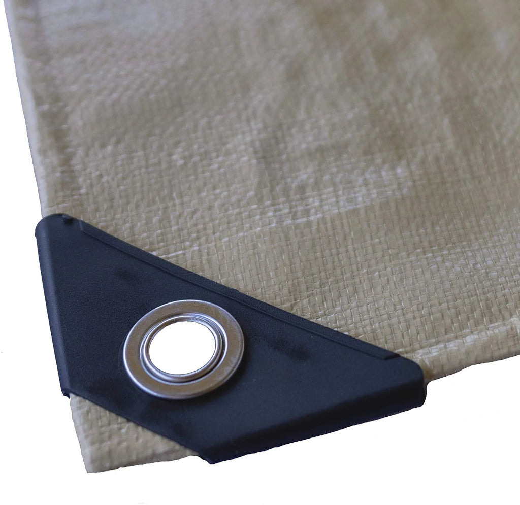 Heavy Duty Waterproof Tarp 12 mil Thick 12 feet by 16 feet Neutral Tan D333228