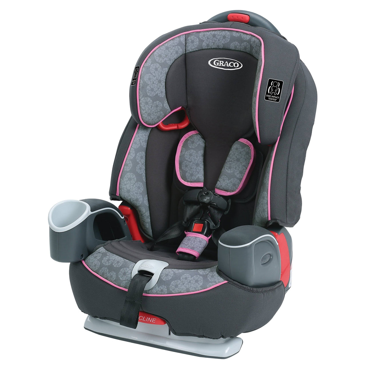 Gray/Pink 3-in-1 Harness Booster Car Seat N648523