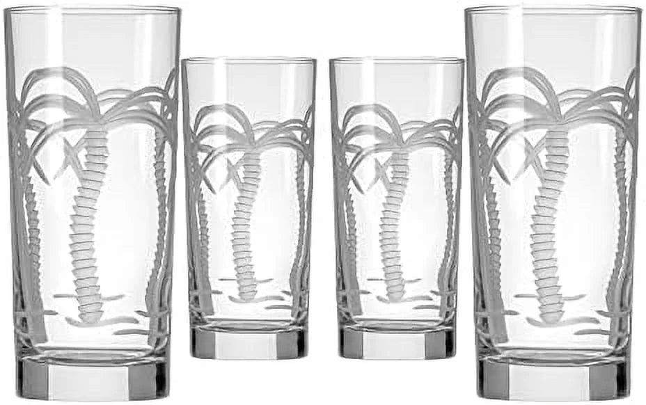 Set Of 4 15 Ounce Lead-Free Crystal Highball Glass L6328