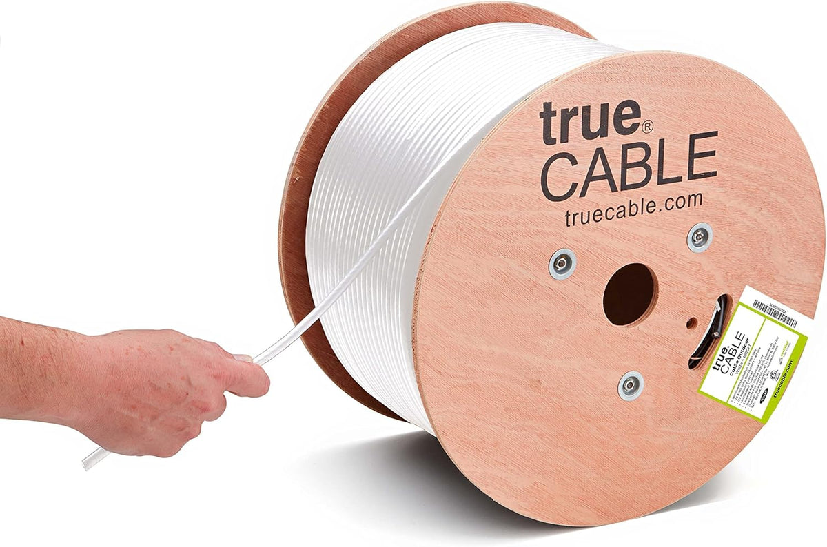 Cat5e Outdoor Unshielded UTP 1000ft Black 24AWG Solid Bare Copper Ethernet Cable L70973