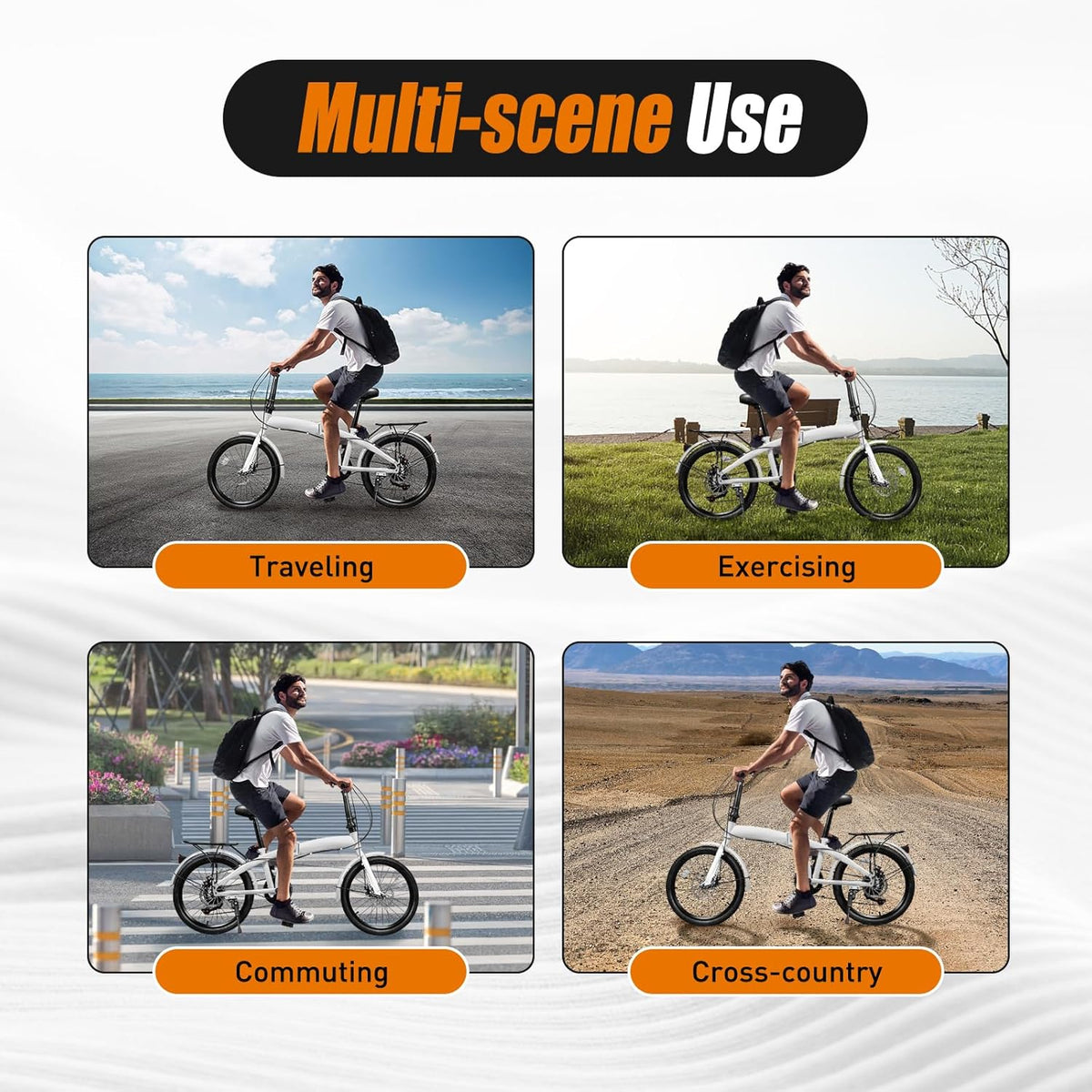 20-inch 7 Speed Folding Bicycle with Disc Brake N819327