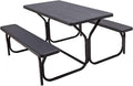 Green Metal Base Picnic Table Bench Set W45680