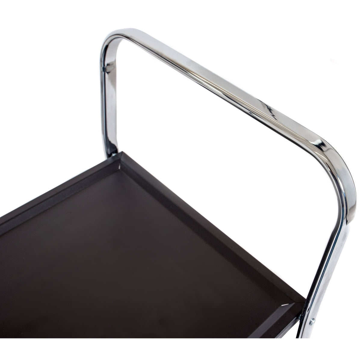 Black 3 Shelf Collapsible Metal Utility Cart Z428153