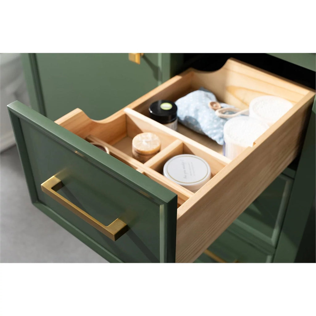 36" Green Wood Sink Vanity Cabinet M375667